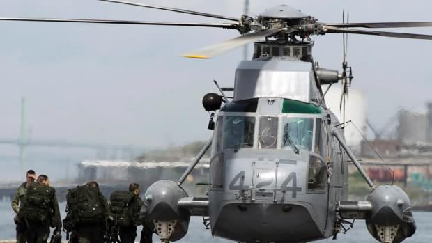A 2011 Canadian Press file photo of a Sea King training exercise at Shearwater.