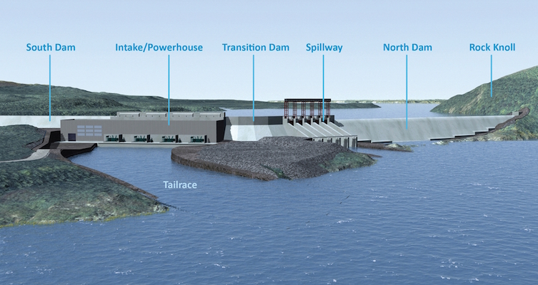 A Nalcor Energy schematic of the Muskrat Falls project.