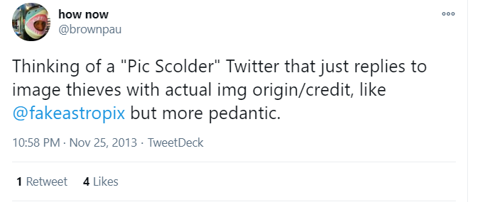 Tweet in which Paulo Ordoveza suggests he might start an account called Pic Scolder.