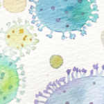 Coronavirus done in watercolours