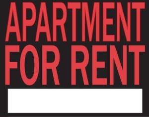 A black and red sign that says apartment for rent. This photo was uploaded by Suzanne Rent. Haha